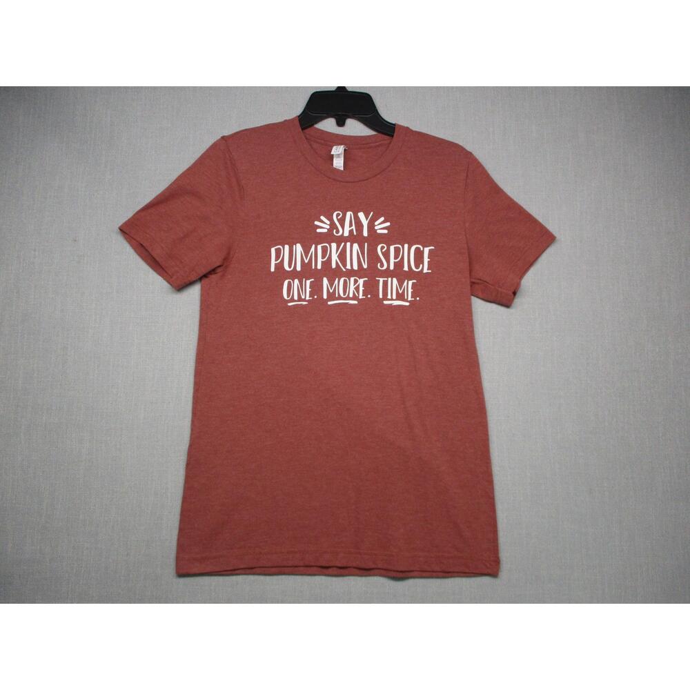 Bella+Canvas Heathered Rust Funny Autumn Crewneck‎ T-Shirt Unisex Size Small